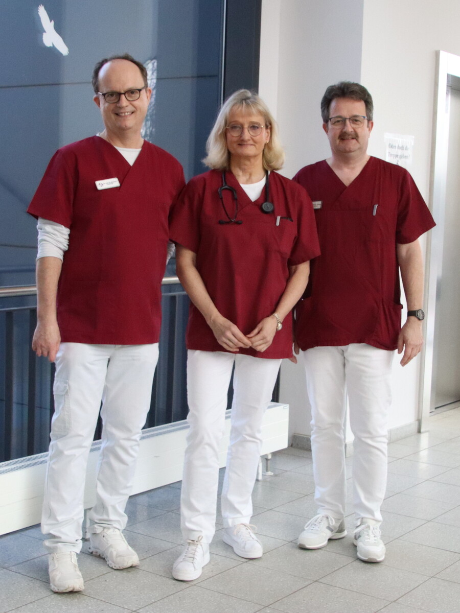 Das Ärzteteam von links nach rechts: Dr. med. Martin Behrend, Dr. med. Sibille Tröster und Dr. med. Ralf Mülle